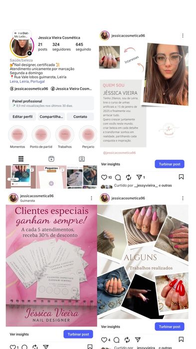 Serviço de extensão de unhas gel