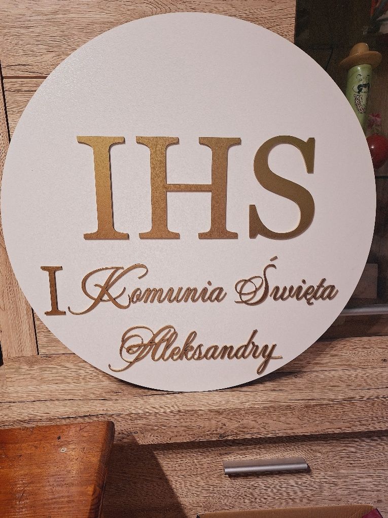 Koło dekoracyjne na komunię Aleksandra