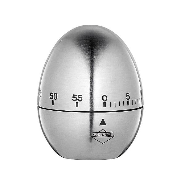 Timer Kuchenprofi Egg mechaniczny, śred. 6x8 cm, srebrny
