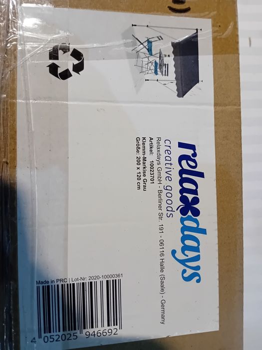 Markiza rozporowa 200 x 120 x 300 Relax Day