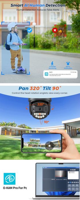 Камера Besder A20H 10MP 5K WiFi IP два об'єктиви