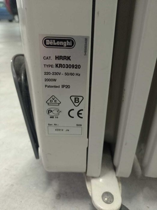 Aquecedor/Radiador a óleo 2000 W DeLonghi