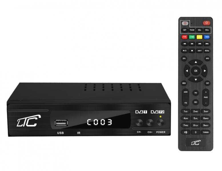 Tuner dekoder DVB-T2 LTC TV naziemnej z pilotem programowalnym H.265