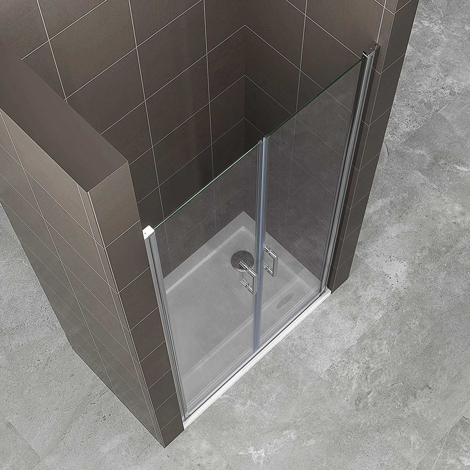 Porta de duche (AC) - Altura 180 cm/ 190 cm com Perfis cromados