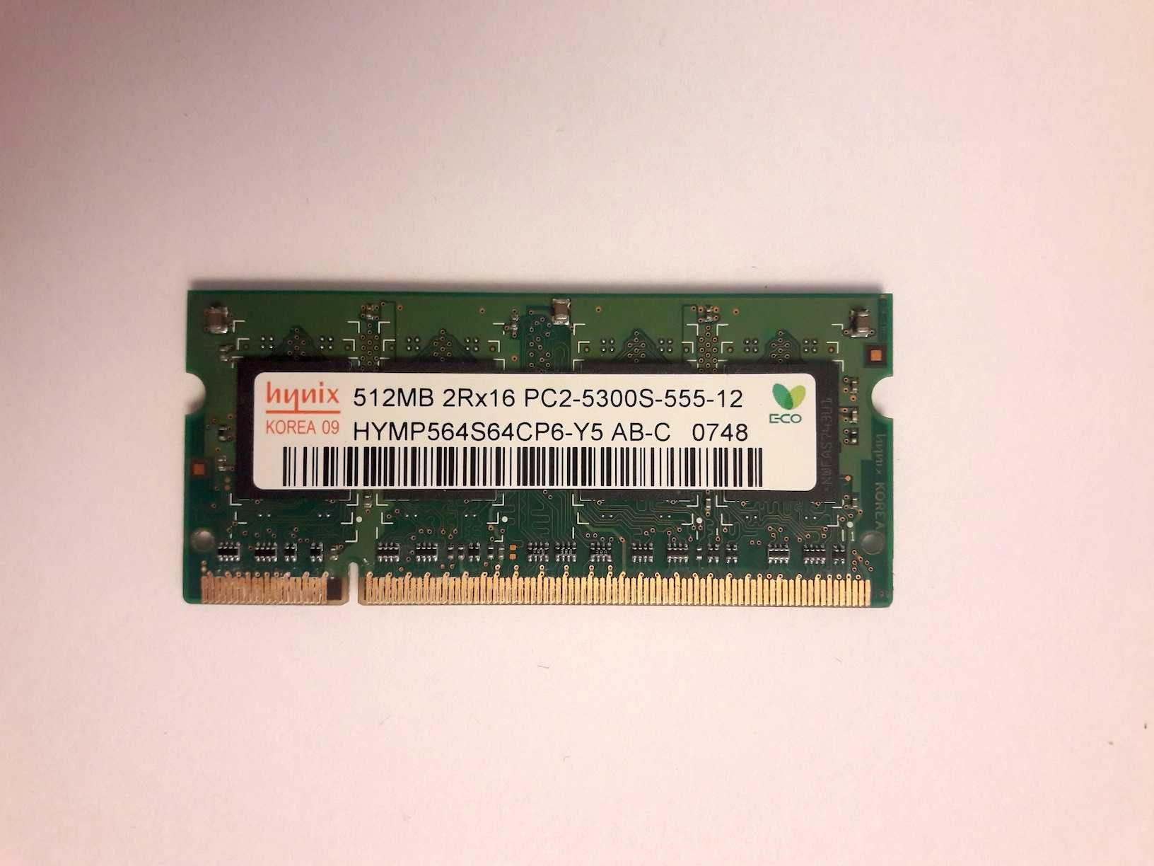 Pamięć RAM DDR2 hynix 512 MB x2