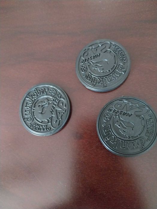 Master Cap Plastic Slammers, Dunkin, Lote 3