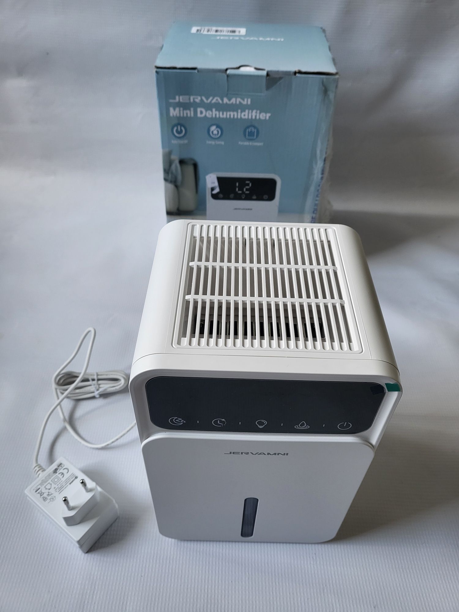 Elektryczny osuszacz powietrza z ekranem LCD, timer 12H JERVAMNI - bia