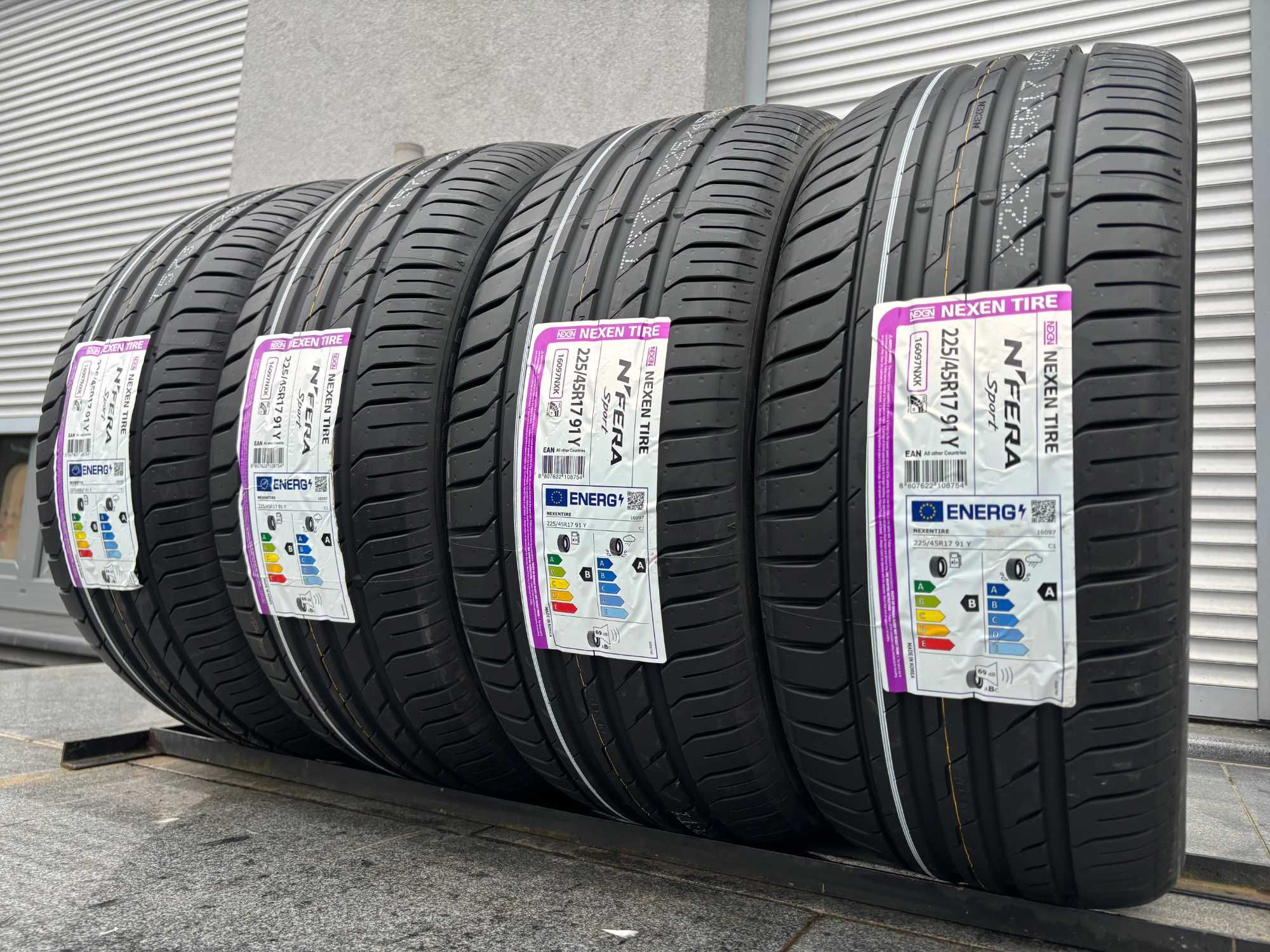 x4 letnie 225/45R17 Nexen SPORT 91Y B,A,69db Prosto z fabryki! gwaranc