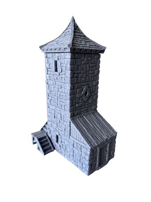 Kamienna wieża strażnicza, wysoka, druk 3D do gier bitewnych