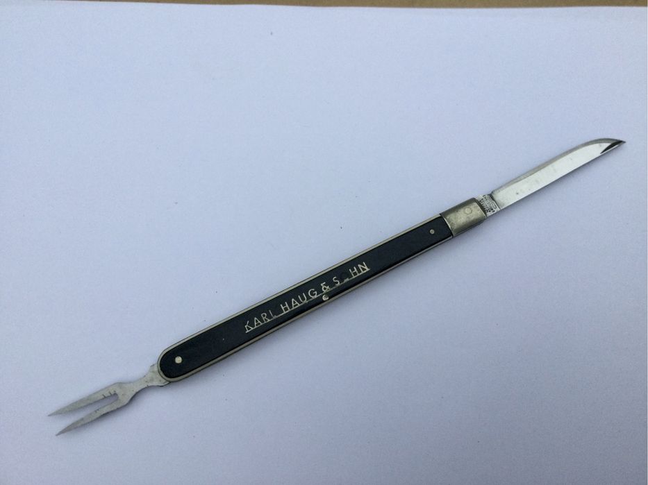 Антикварный немецкий нож-вилка дегустатора, Solingen