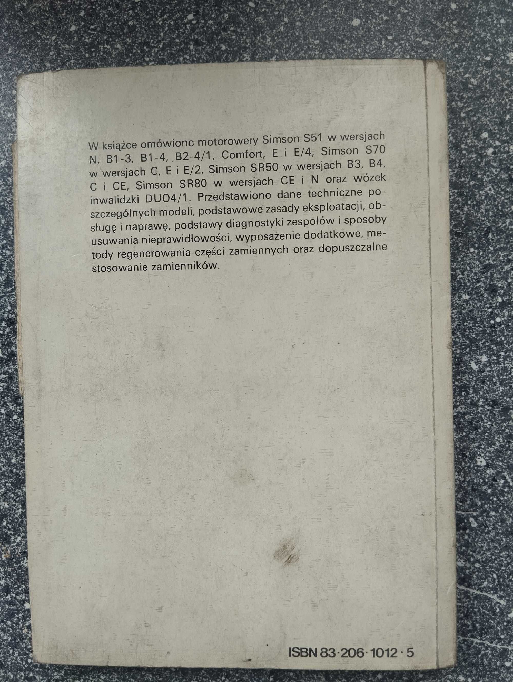 Instrukcja obsługi SIMSON wyd. 1992