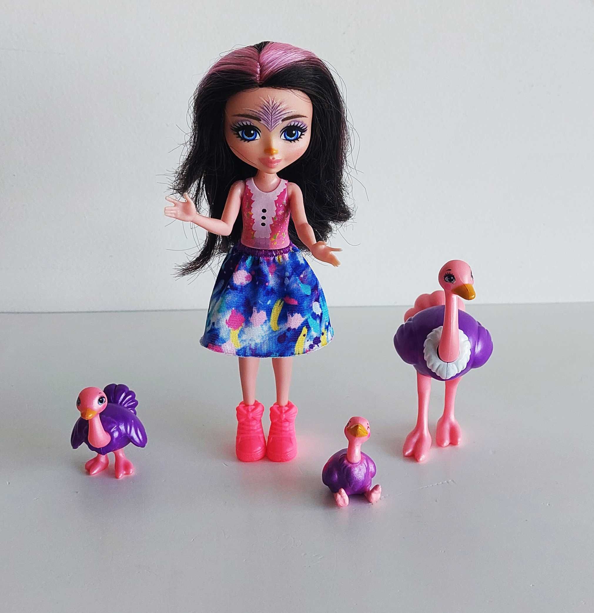 Conjunto boneca Ophelia Ostrich e avestruzes das Enchantimals