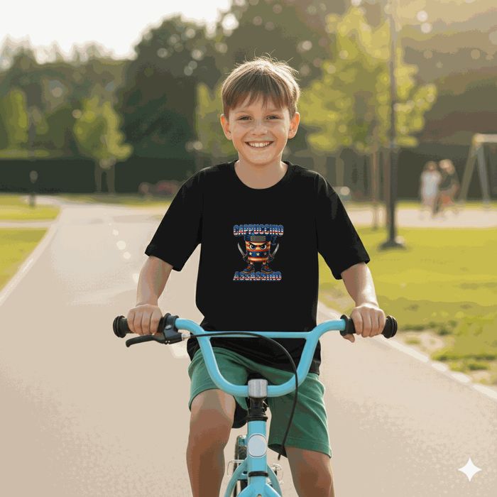 Koszulka dziecięca czarna – Italian Brainrot – Brainrot prezent 104