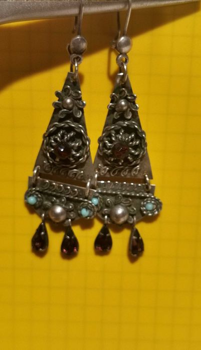 Серьги 916 проба звезда