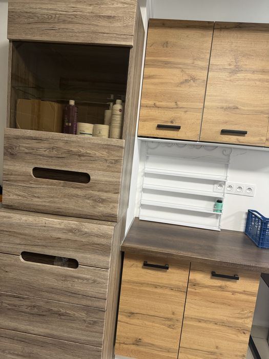 Meble komoda szafka do salonu mieszkanie zestaw komplet brw dąb brąz