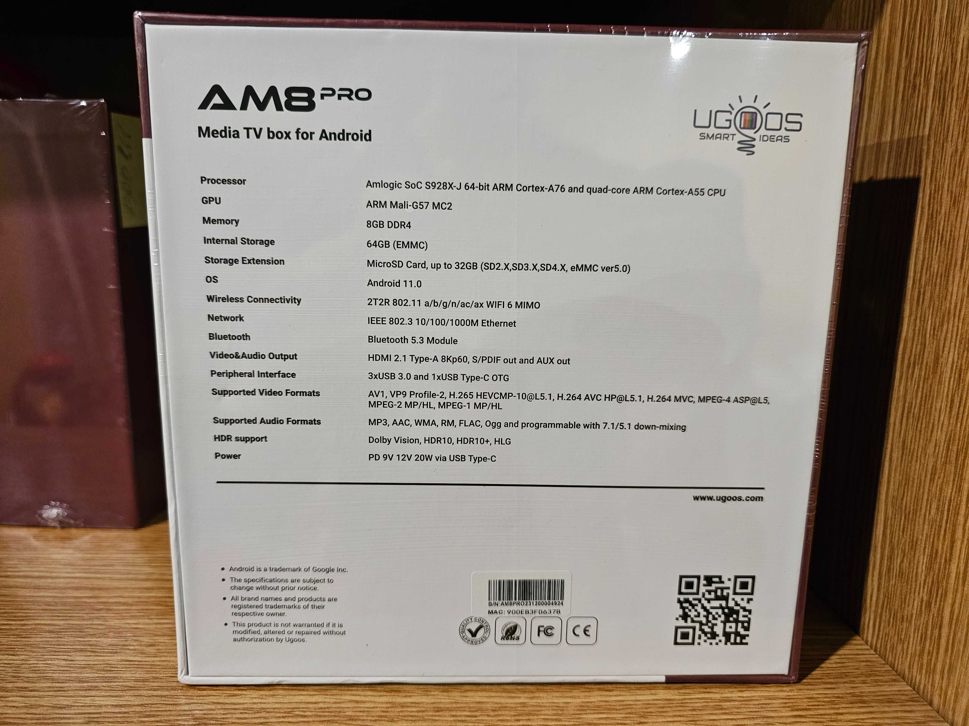 НОВИНКА! Смарт тв приставка Ugoos AM8 Pro 8gb/64 ГБ tv box android