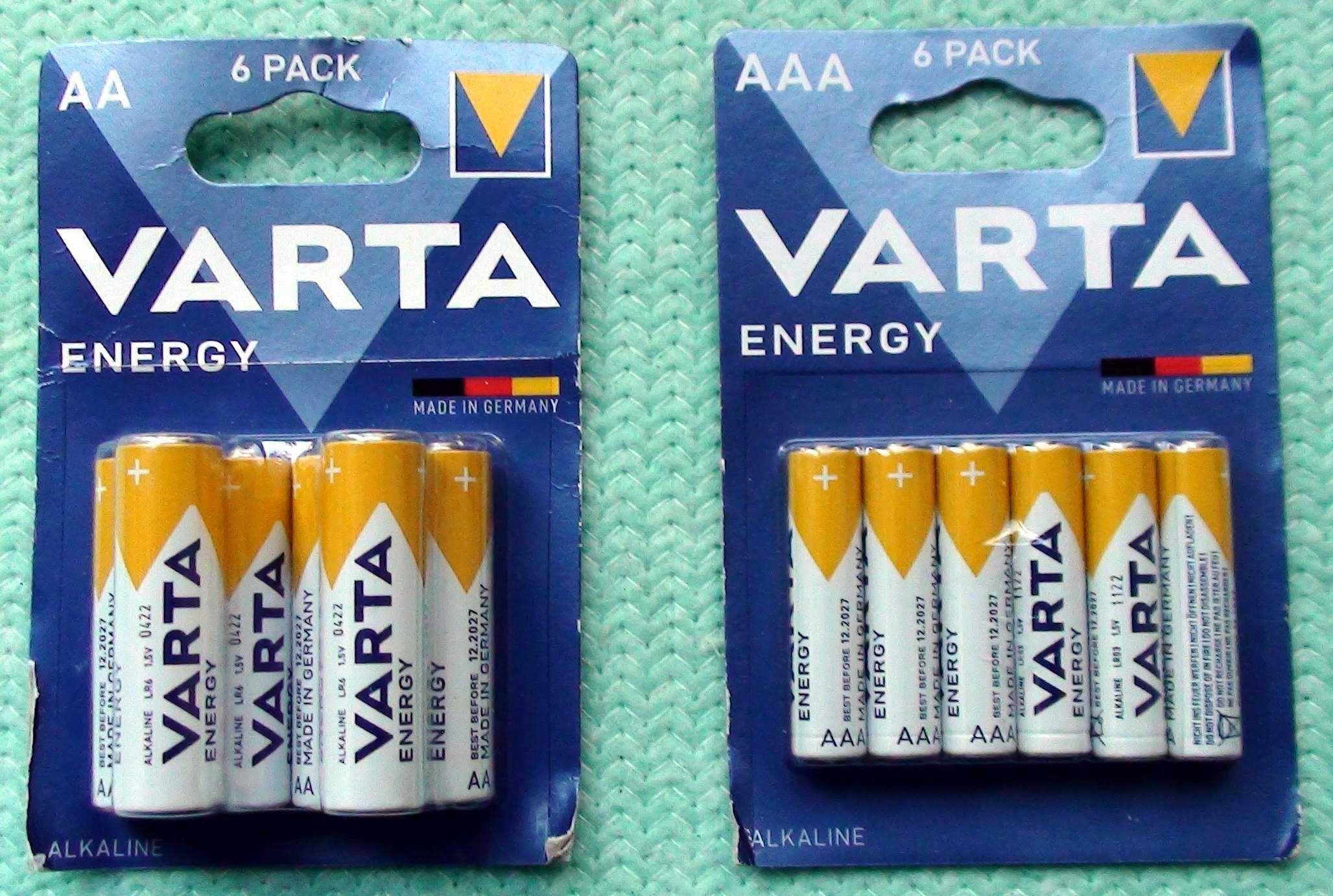 Батарейки Varta Alkaline ААА АА 6 шт щелочные AAA AA Германия ОРИГИНАЛ