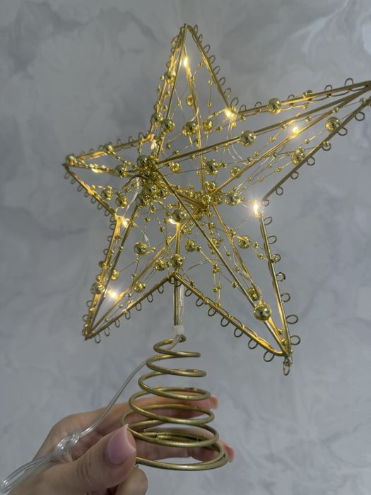 Верхівка на ялинку зірка, з підсвідкою