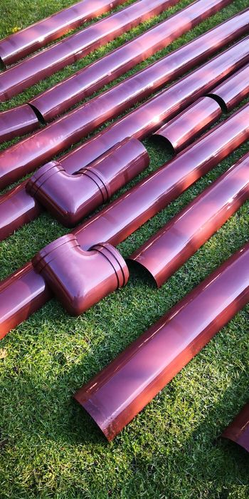 Rynny brązowe zbiornik na deszczówkę Marley PCV PVC system Bryza 125