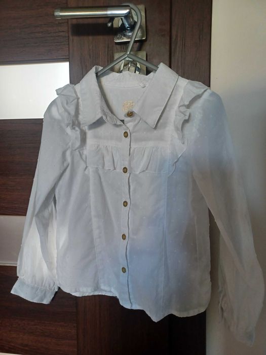 Biała koszula dla dziewczynki r. 104