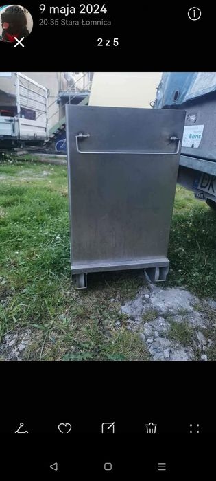Basen/wózek gastronomiczny ze stali nierdzewnej