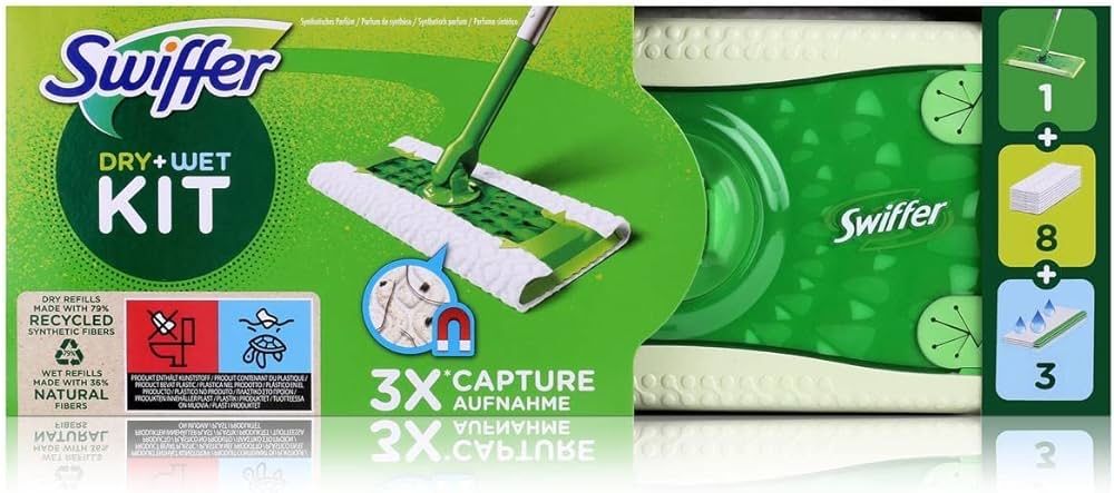 Swiffer швабра +8 сухих +3 влажных салфеток уборки Swiffer Kit Mop