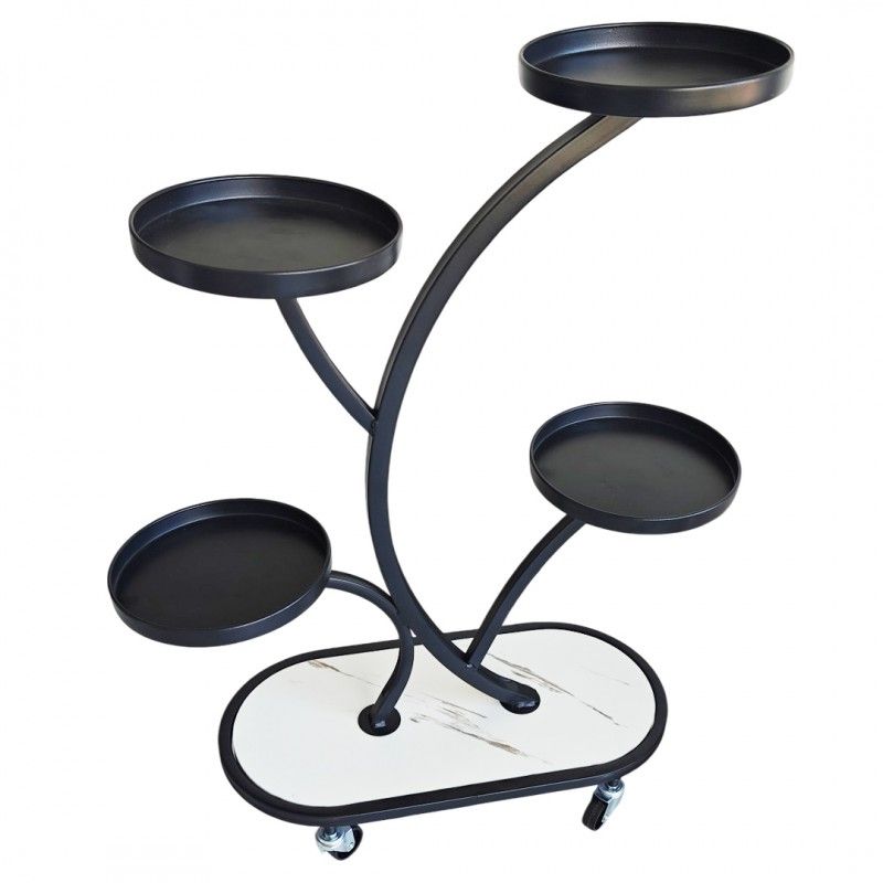 Kwietnik, regał na kwiaty metalowy na kółkach 50x 25x 80cm SZ43CZ