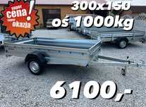 Zaslaw 300SUD  Nowa przyczepka uchylna super mocna 300x150 oś 1000kg
