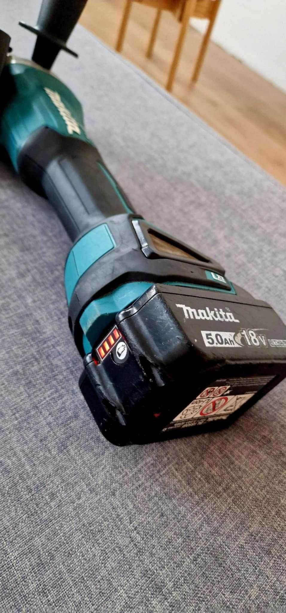 Szlifierka Makita DGA504 w zestawie z oryginalnym akumulatorem 5.0Ah