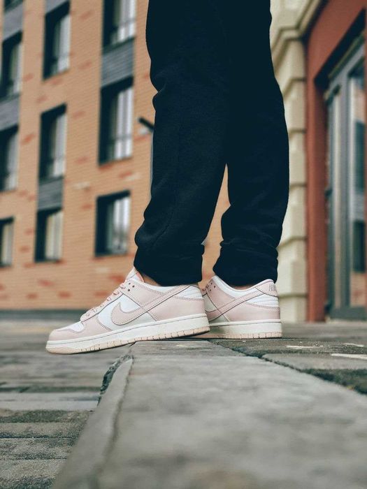 Жіночі кросівки Nіке Dunк Low білий з рожевим 3366 ХІТ