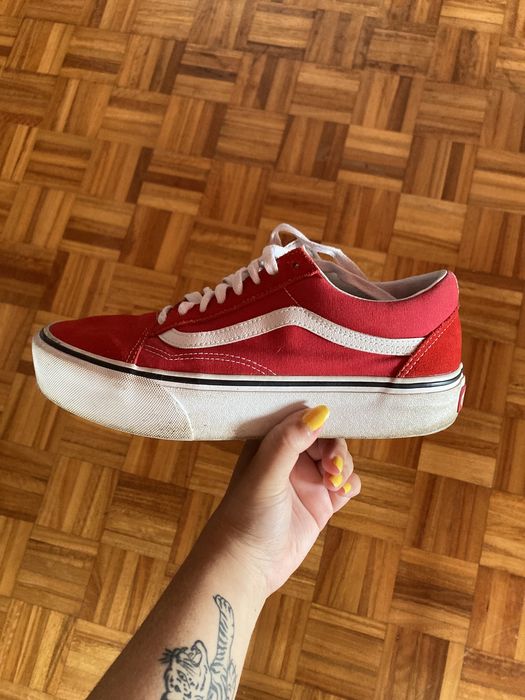 Vans vermelhos de plataforma tamanho 39