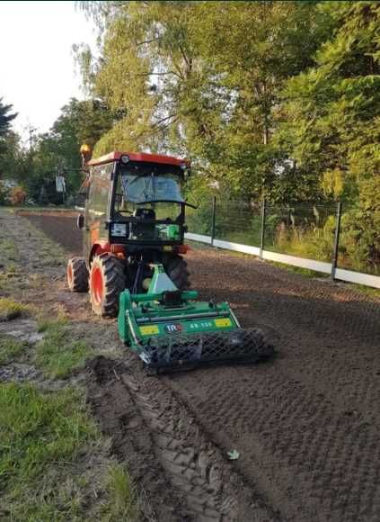 Usługi glebogryzarką separacyjną, zakładanie trawników, wycinka drzew