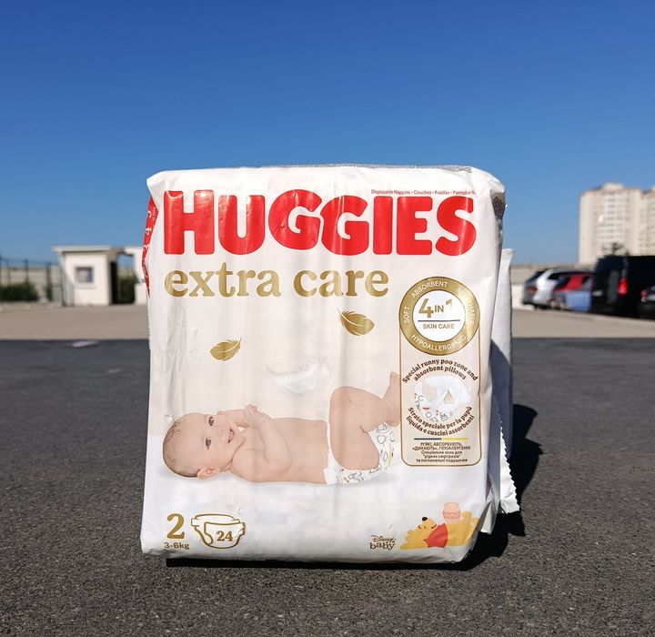 Подгузники Huggies Extra Care Jumbo размер 2 (3-6 кг), 24 шт