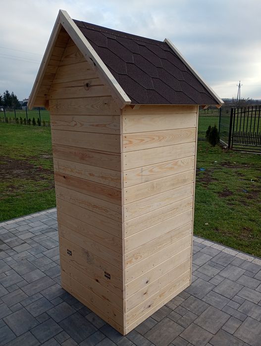 Nowy wychodek kibel szalet toaleta drewniana WC  na działkę budowe