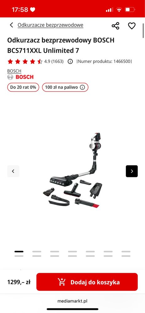 odkurzacz bezprzewodowy bosch unlimited 7
