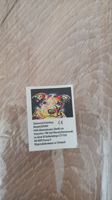 Haft diamentowy pies