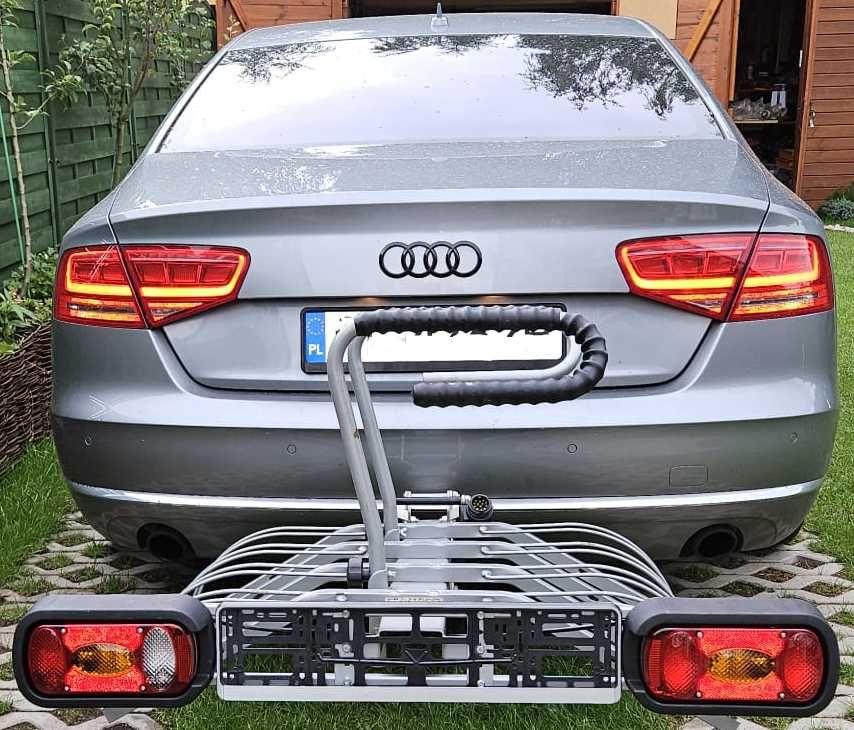 Wynajem bagażnika rowerowego na hak – Mottez 4 rowery, składany