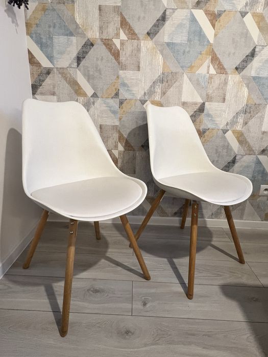 Krzesła Jysk Kastrup białe 2szt.