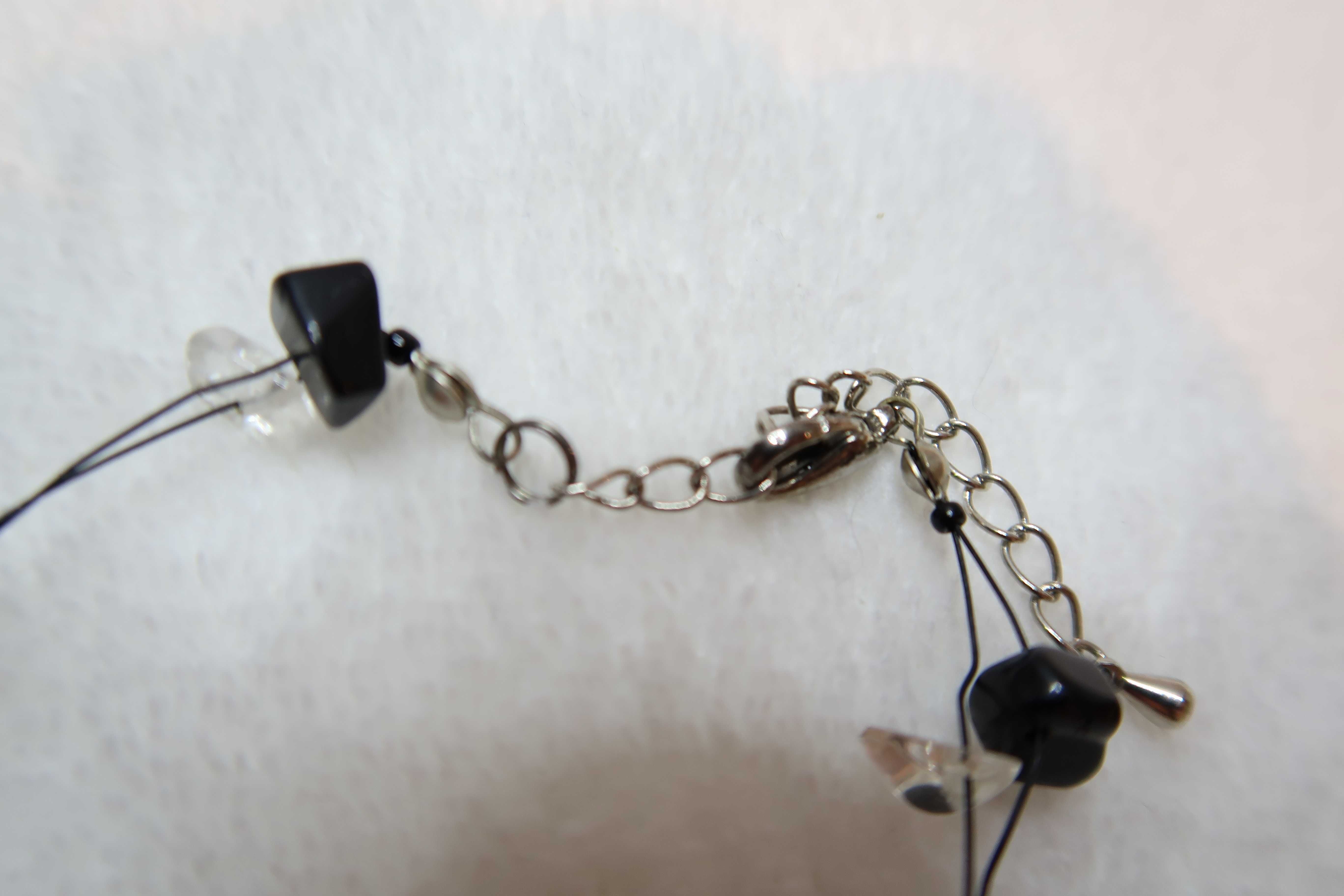 Bransoletka kamienie onyks delikatna ręcznie robiona handmade 18
