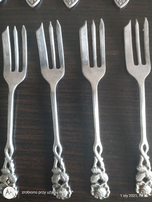 Posrebrzane łyżeczki i widelczyki PRL