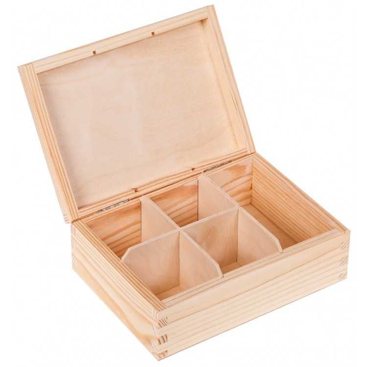 drewniane pudełko szkatułka 5 przegród upominek producent decoupage