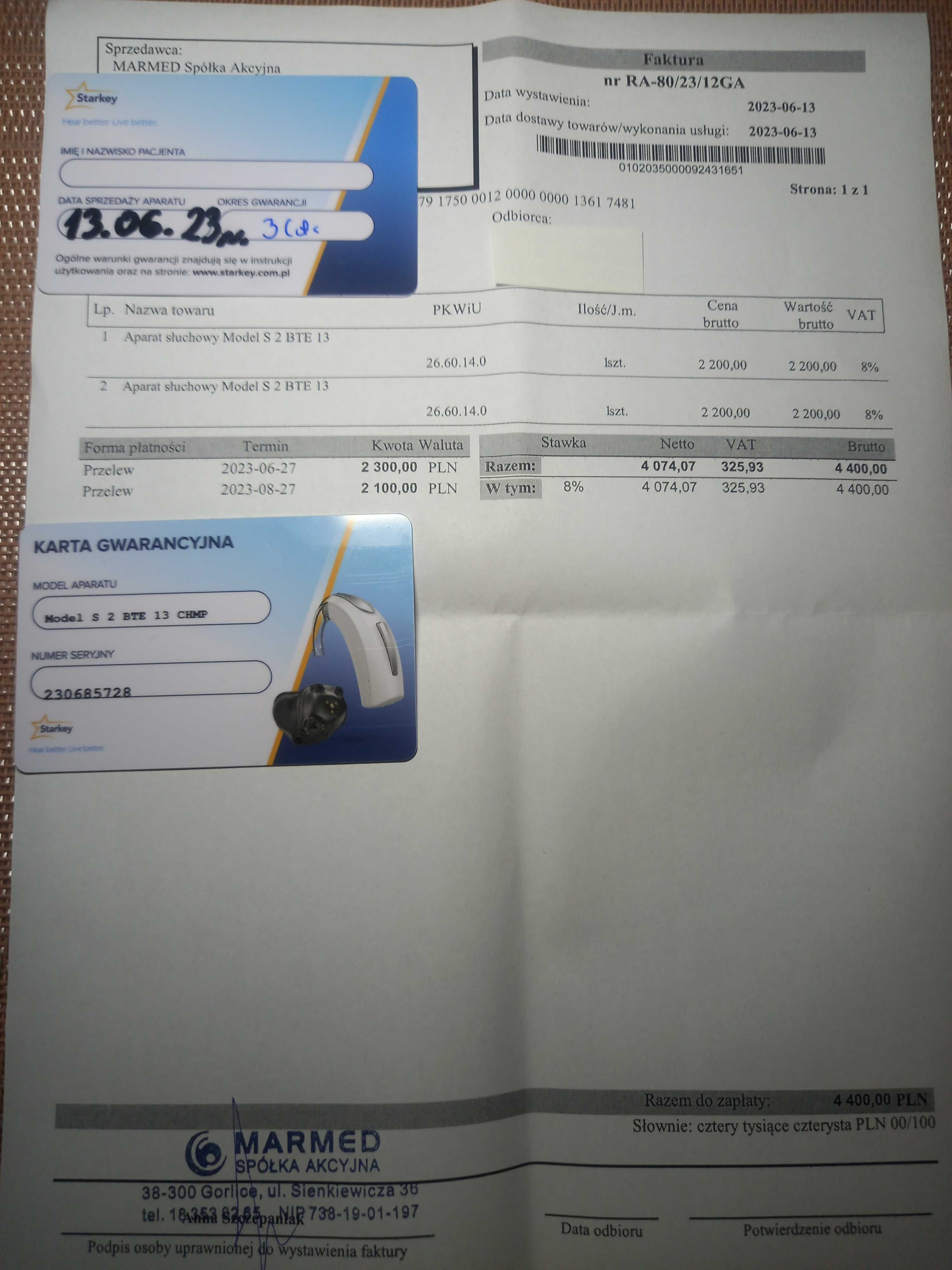 Aparaty słuchowe Starkey Model S2 BTE 13 - 1 + 1 gratis! -OKAZJA!