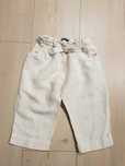 ZARA spodenki szorty lniane 98 bermudy z lnu natural lindex