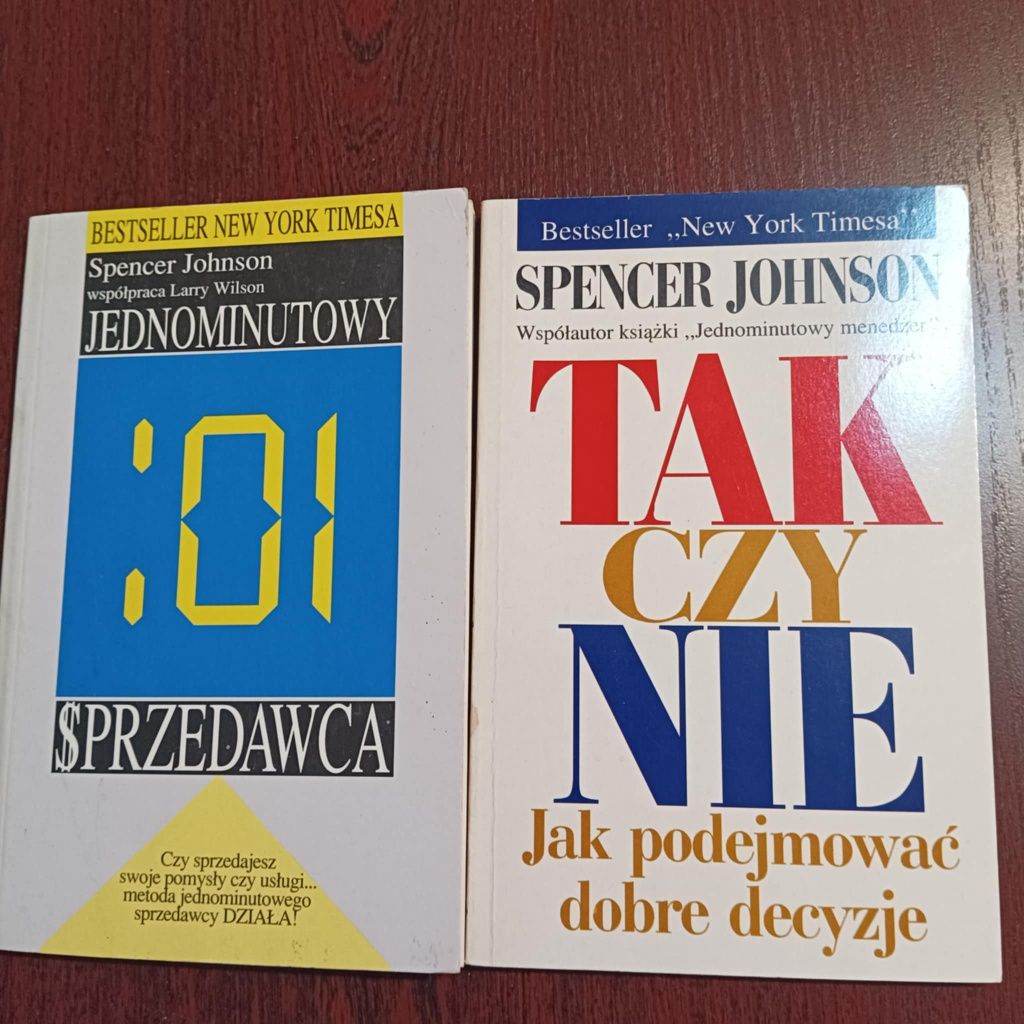 70.,, Jednominutowy sprzedawca", ,,Tak czy nie"Spencer Johnson 2 książ