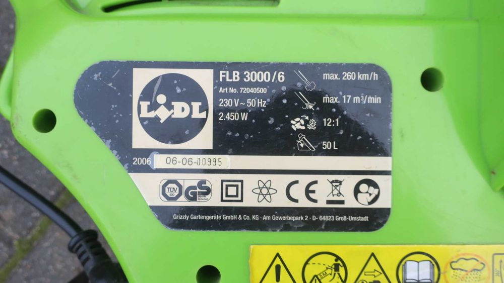 Odkurzacz dmuchawa do liści Florabest FLB3000/6 2450W