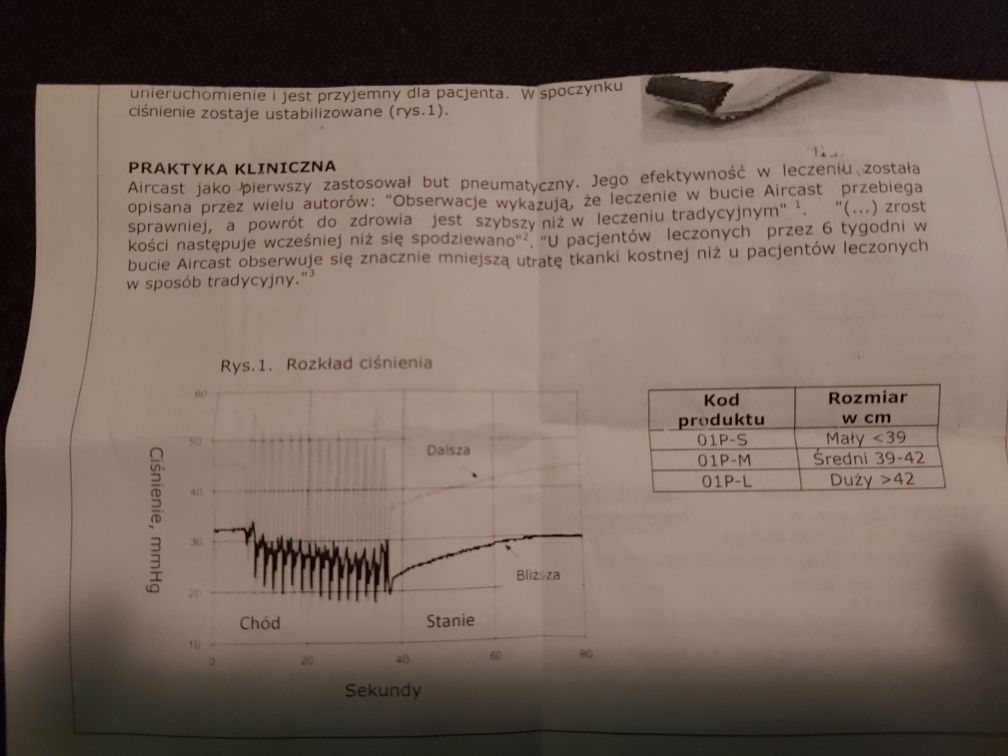 Orteza na nogę rozmiar 41-43