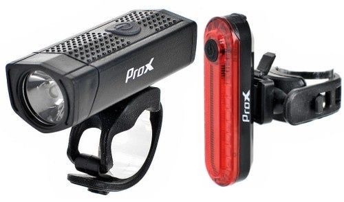 Zestaw lamp rowerowych ProX aero plus set usb