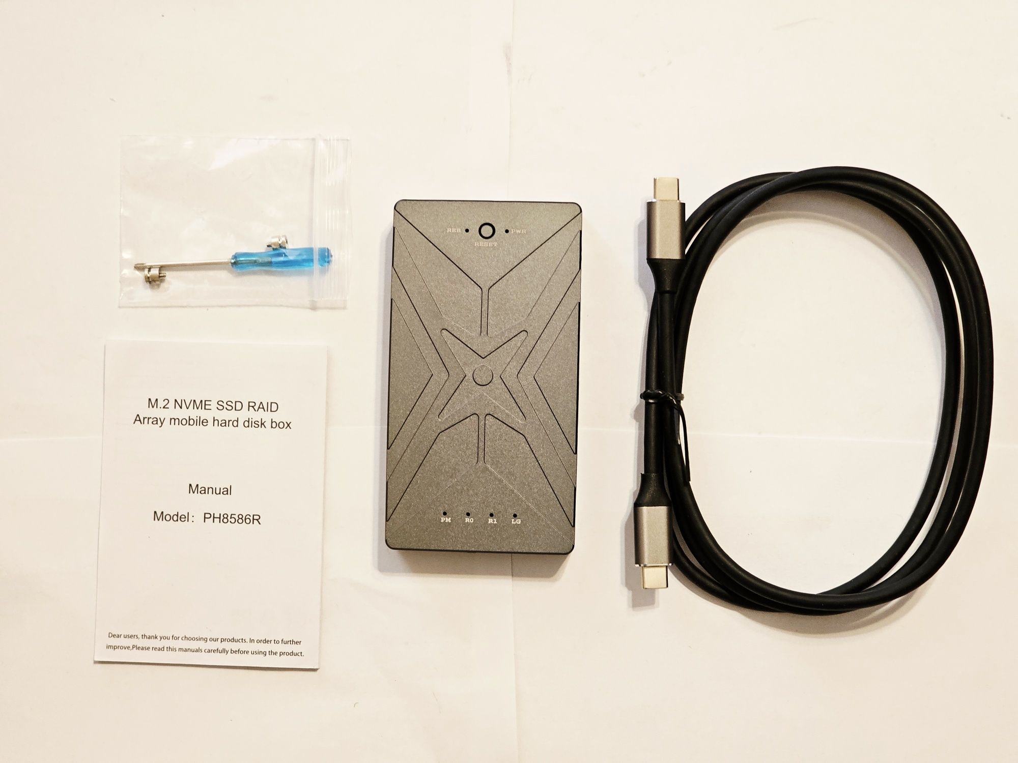 Корпус для мобільного жорсткого диска M.2 NVME SSD PH8586R