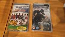 filmes PSP King Kong e Classic Goals selado/novo