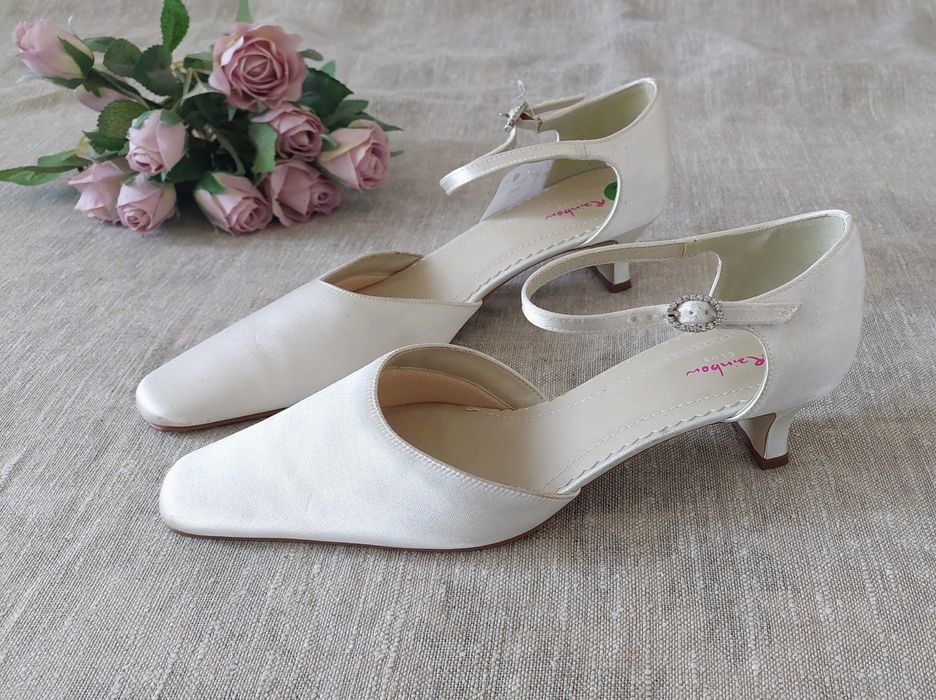 Buty Ślubne Rainbow Club, Satynowe, Rozm. 40 – Nowe z Metką